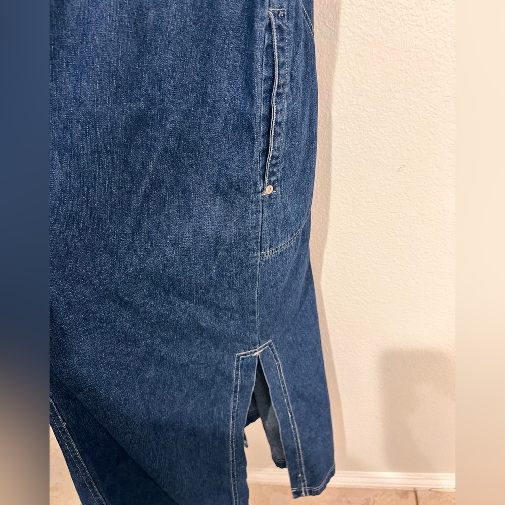 St. John's Bay Vintage 90's Long Denim Button Down Maxi Dress Size Small - Picture 6 of 8